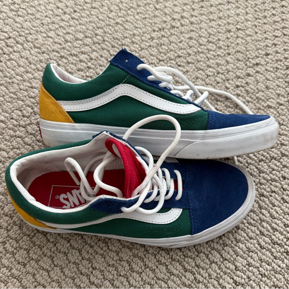 Multi color Vans shoes